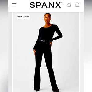 Spanx Flare Jeans New With Tags, Black Petite Small, high waisted